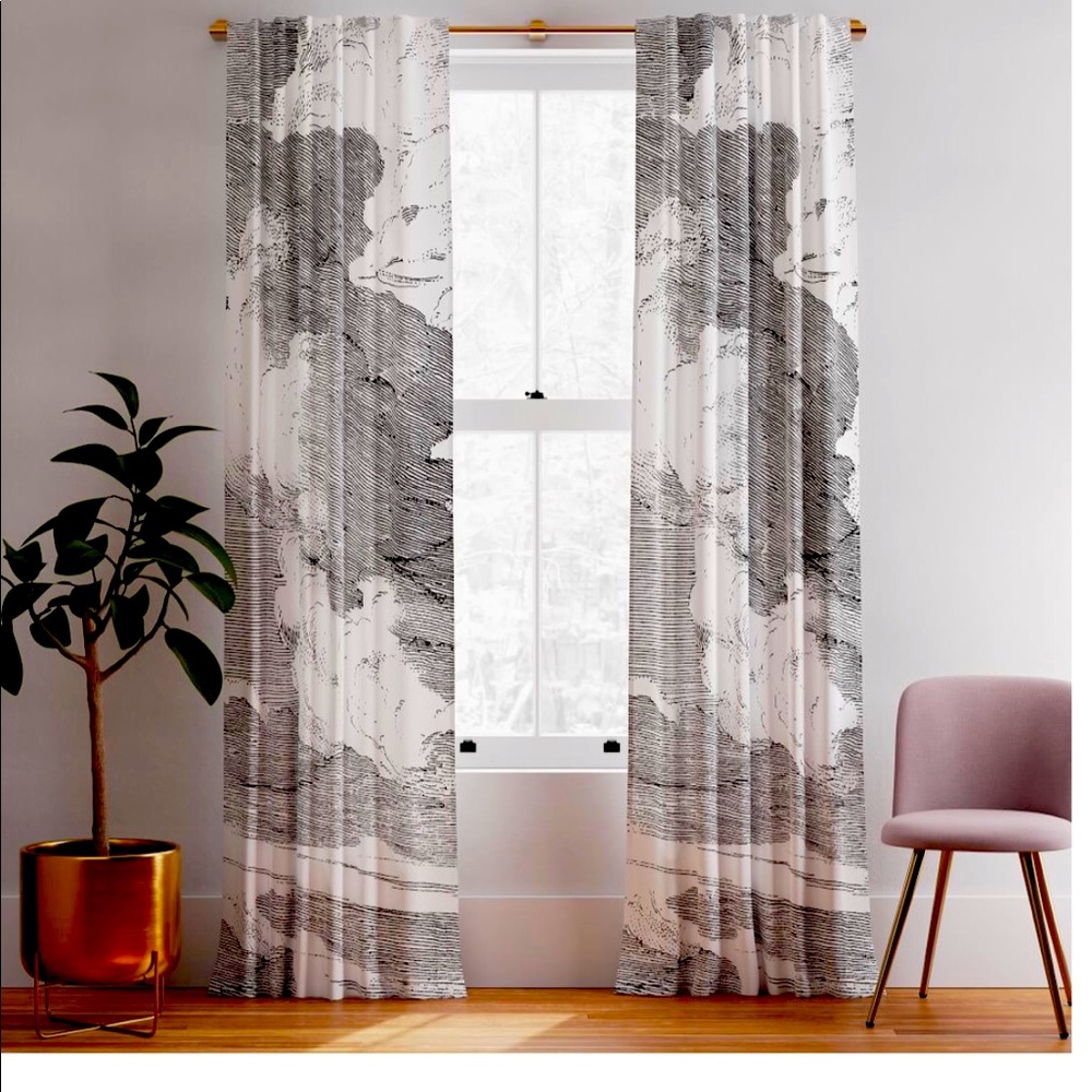 West Elm Cloud Curtains 48”X108”